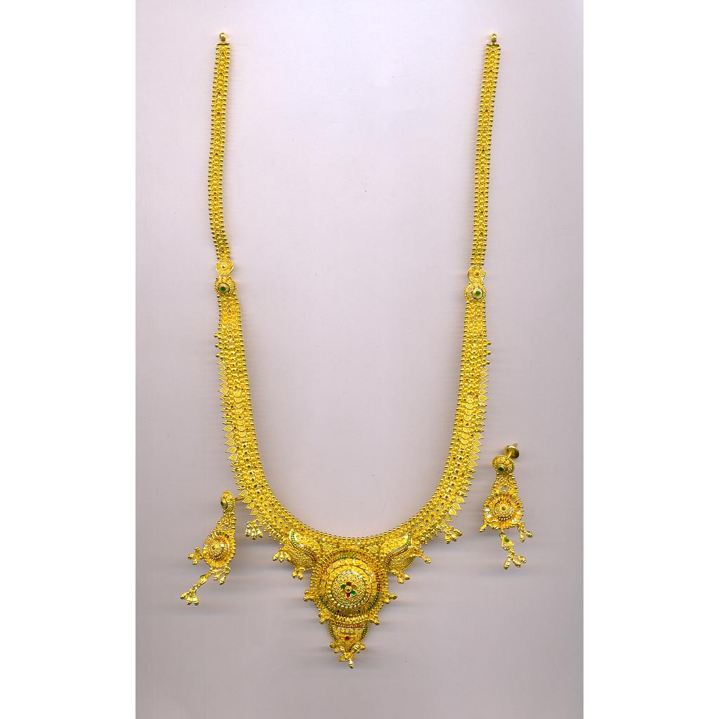 GOLD HALF SET LONG PLAIN FANCY