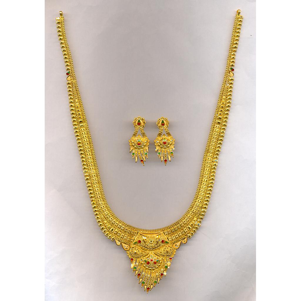 GOLD HALF SET LONG PLAIN FANCY