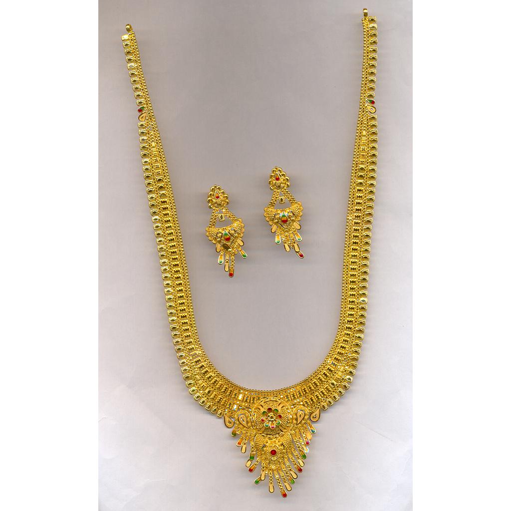 GOLD HALF SET LONG PLAIN FANCY