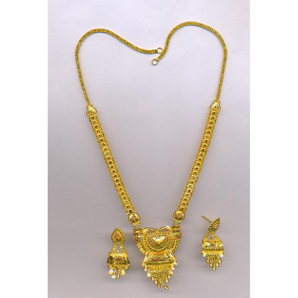 GOLD HALF SET LONG PLAIN FANCY