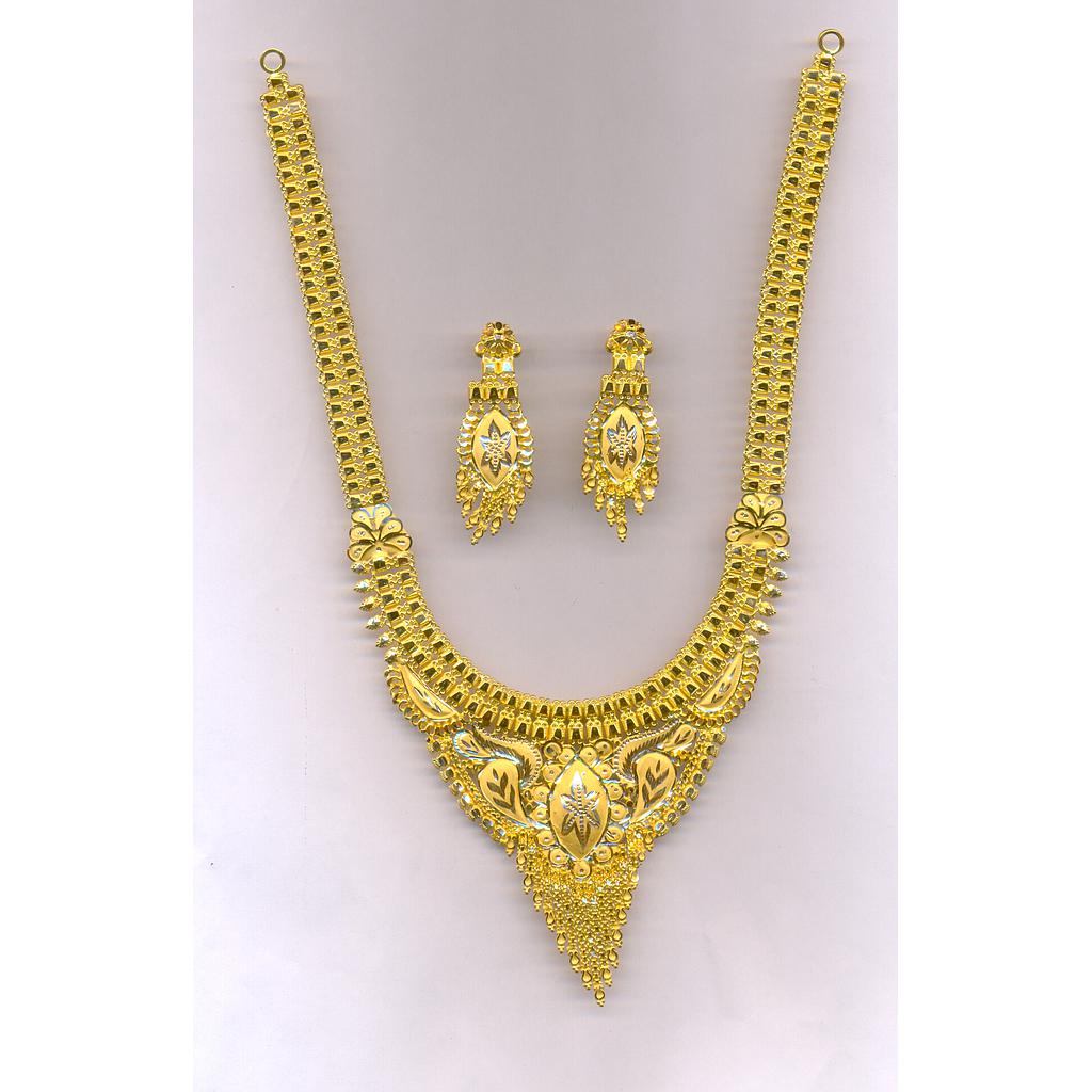 GOLD HALF SET LONG PLAIN FANCY