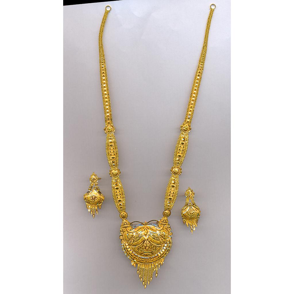 GOLD HALF SET LONG PLAIN FANCY