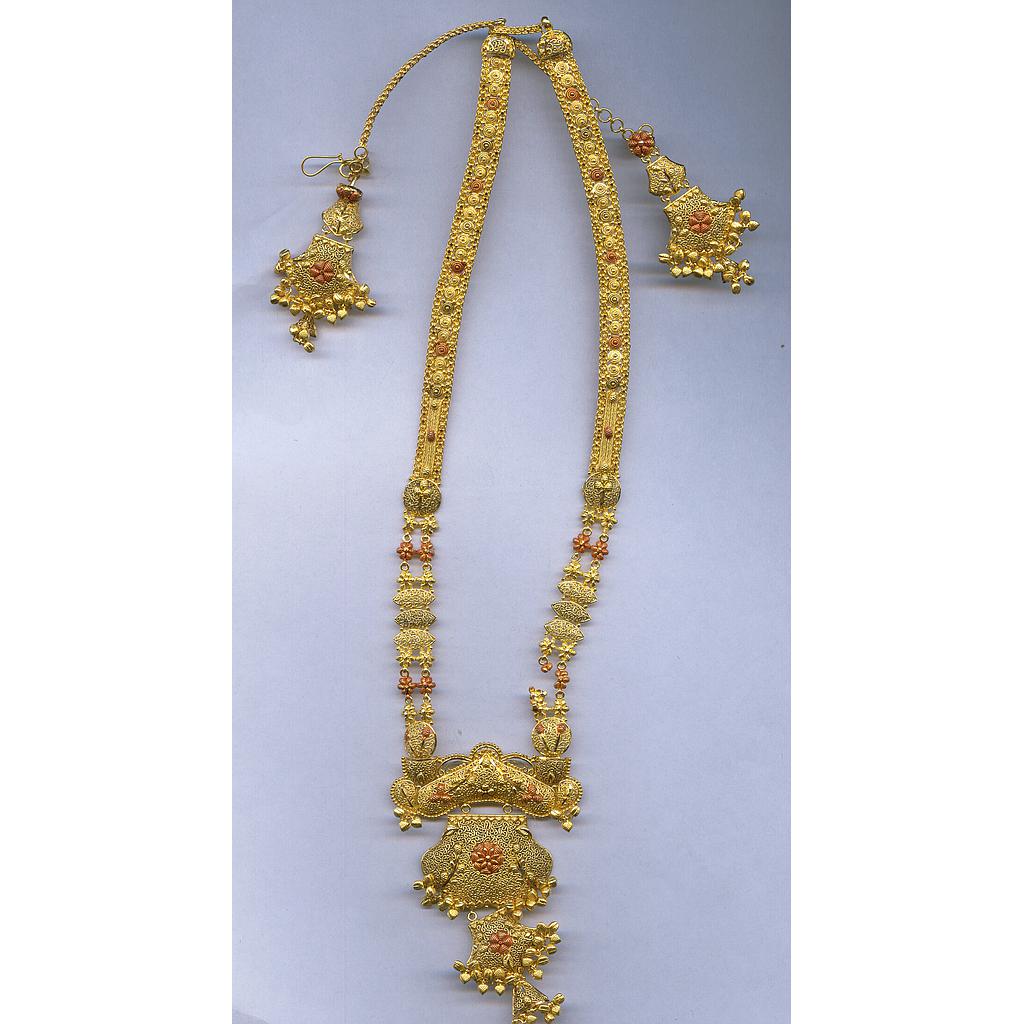 GOLD HALF SET LONG PLAIN FANCY