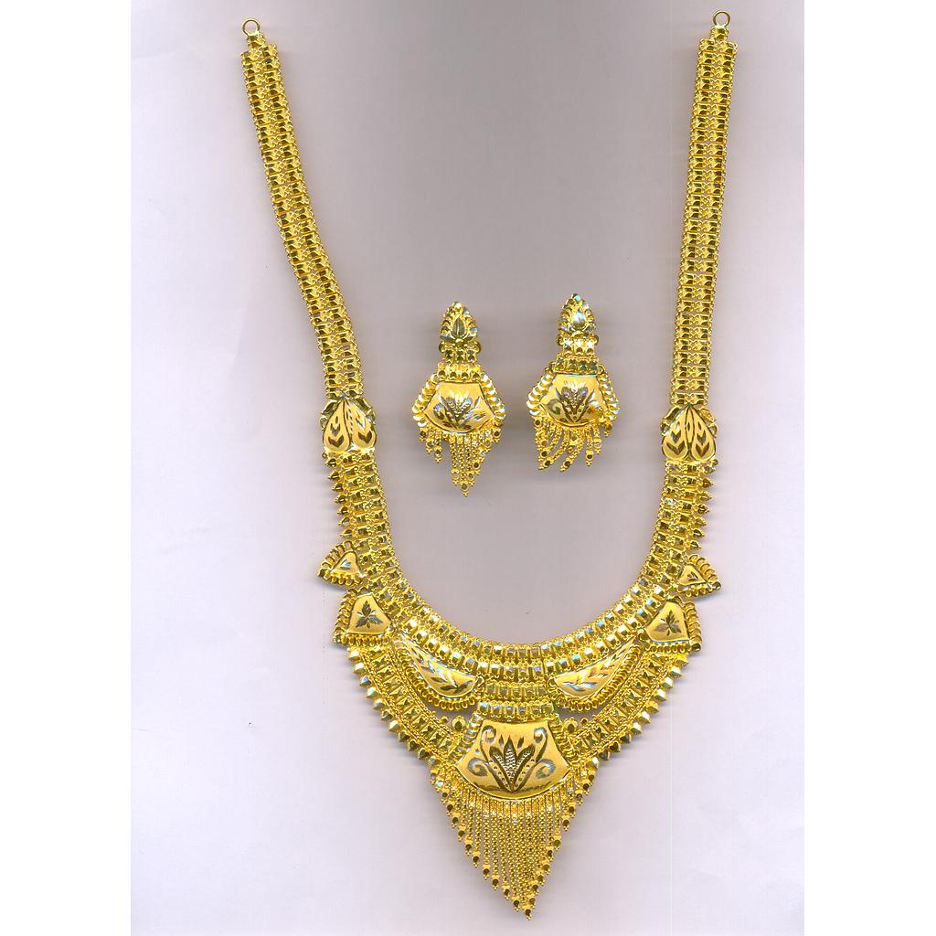 GOLD HALF SET LONG PLAIN FANCY