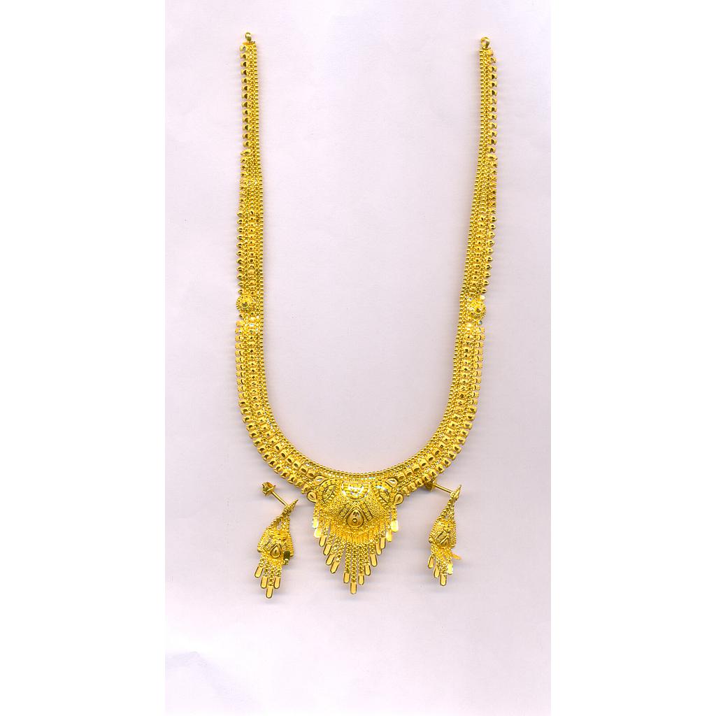 GOLD HALF SET LONG PLAIN FANCY