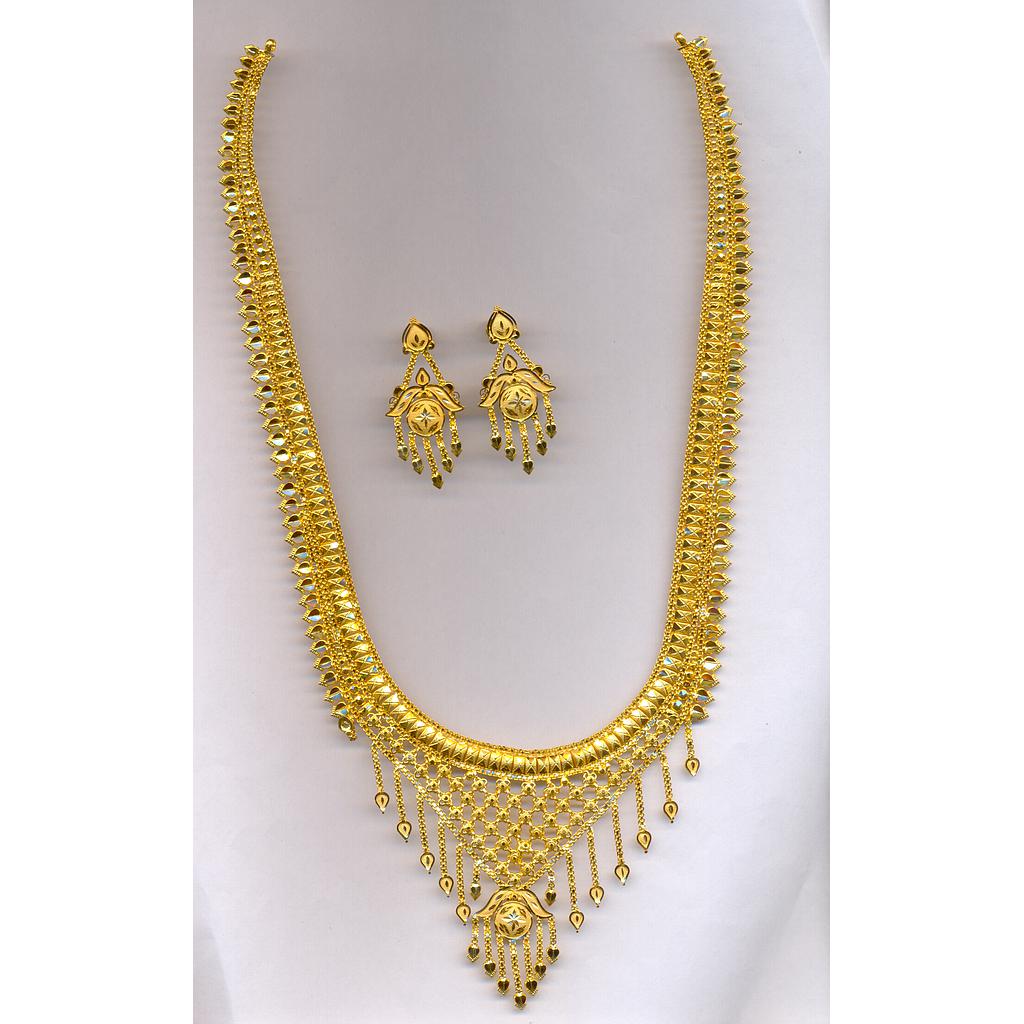 GOLD HALF SET LONG PLAIN FANCY