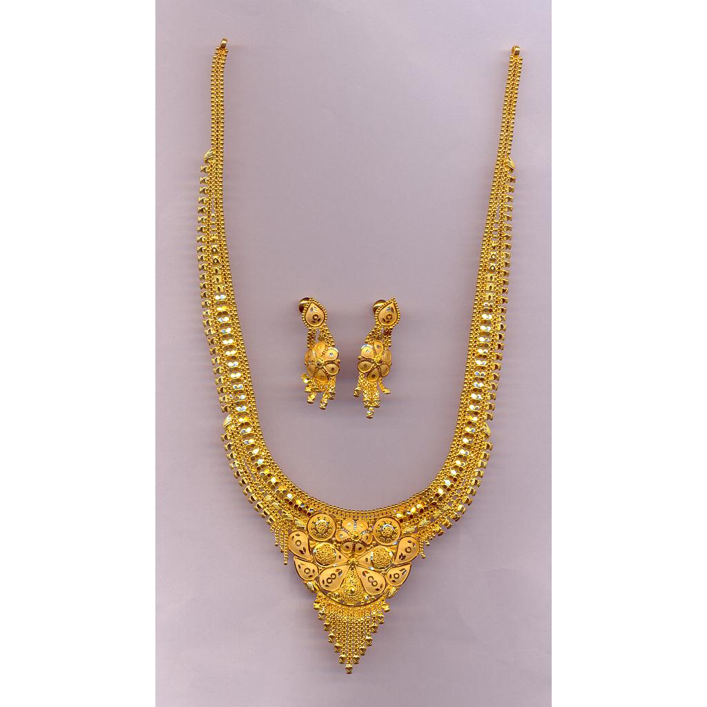 GOLD HALF SET LONG PLAIN FANCY