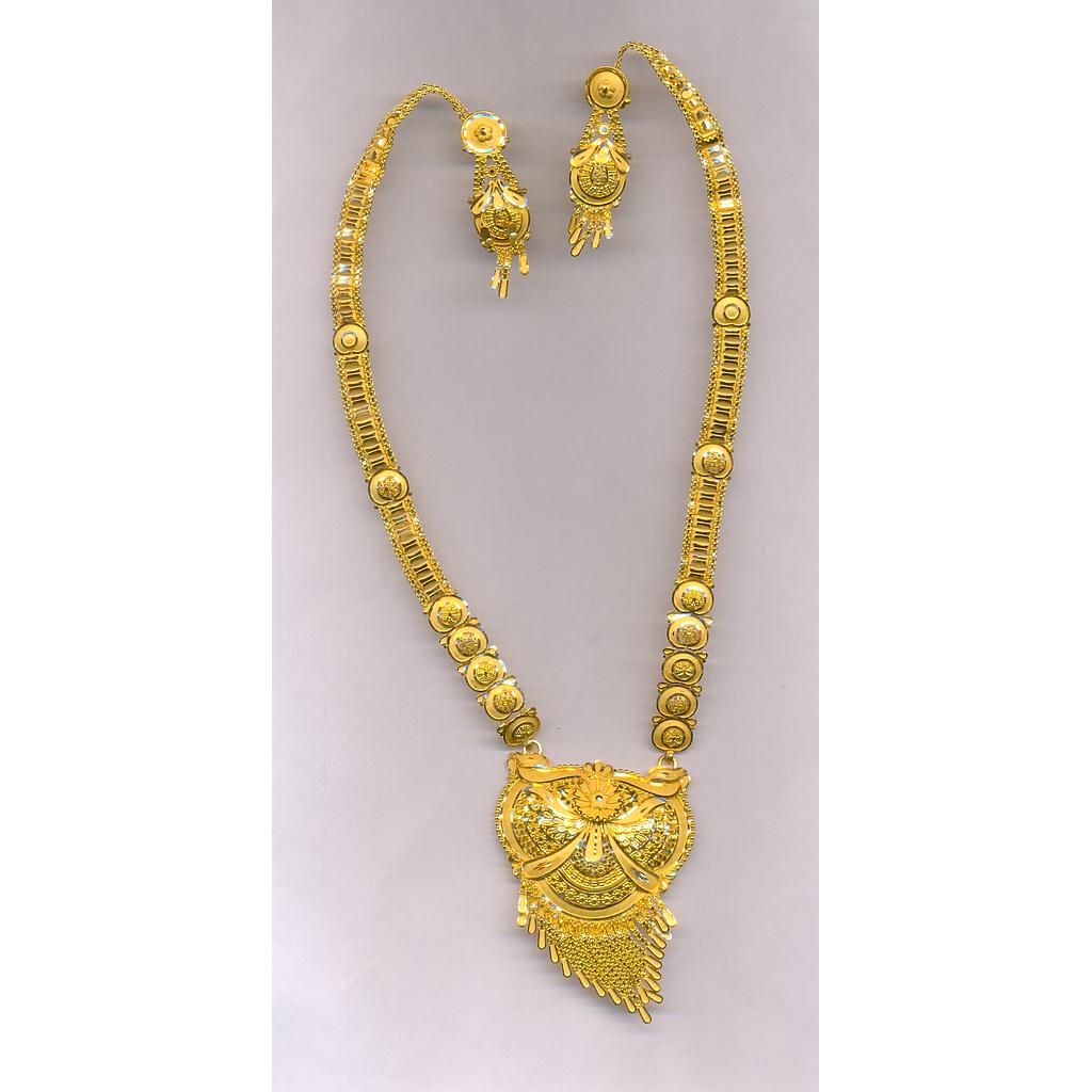 GOLD HALF SET LONG PLAIN FANCY