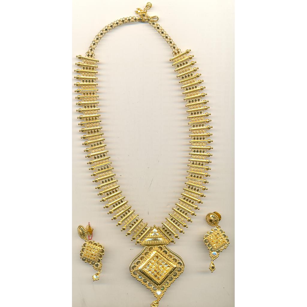 GOLD HALF SET LONG PLAIN FANCY