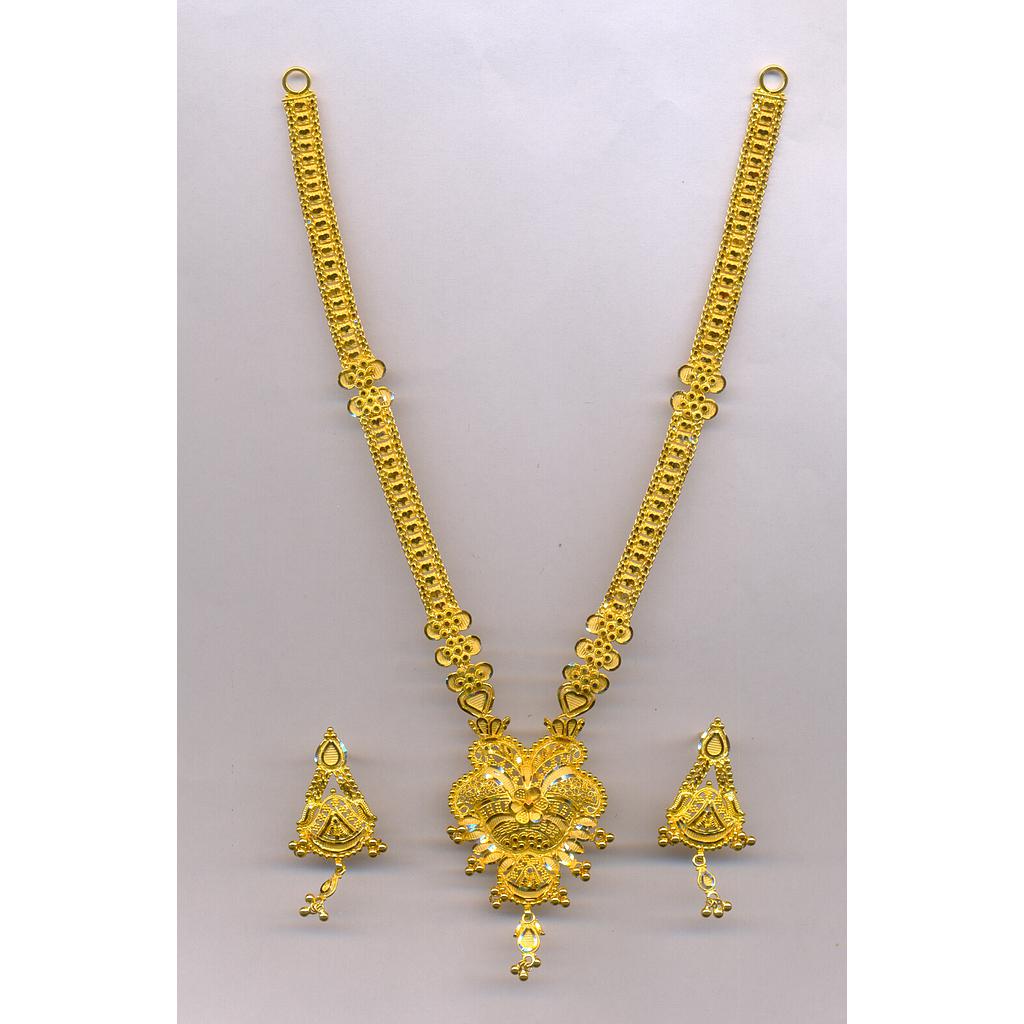 GOLD HALF SET LONG PLAIN FANCY
