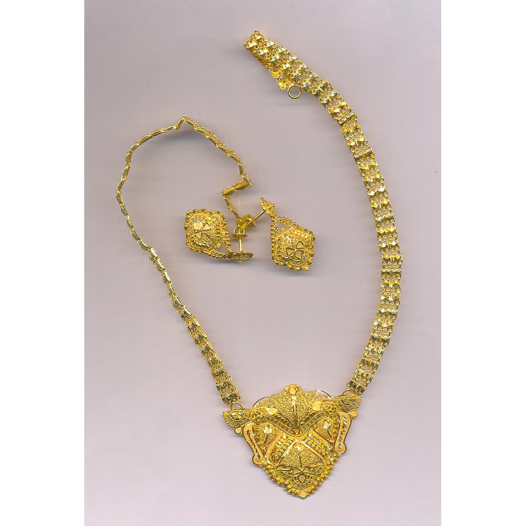 GOLD HALF SET LONG PLAIN FANCY