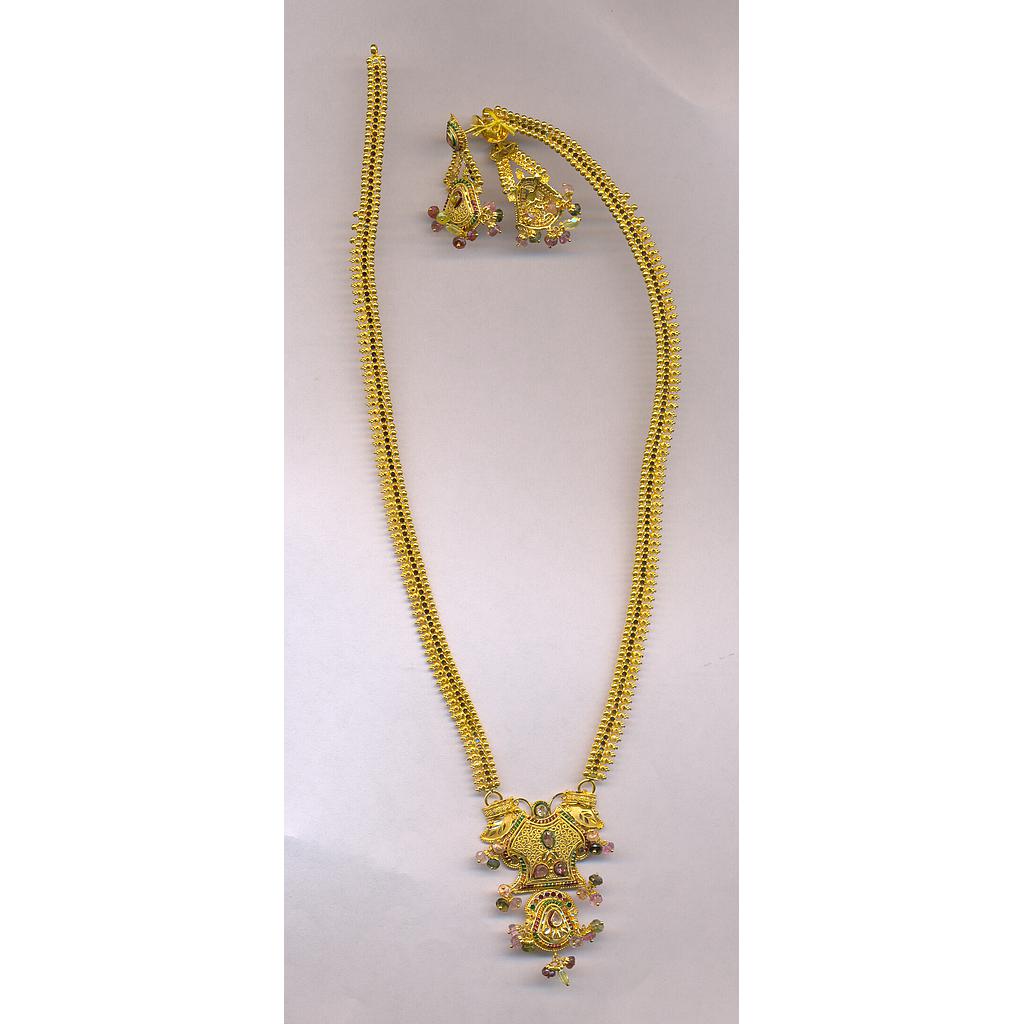 GOLD HALF SET LONG PLAIN FANCY