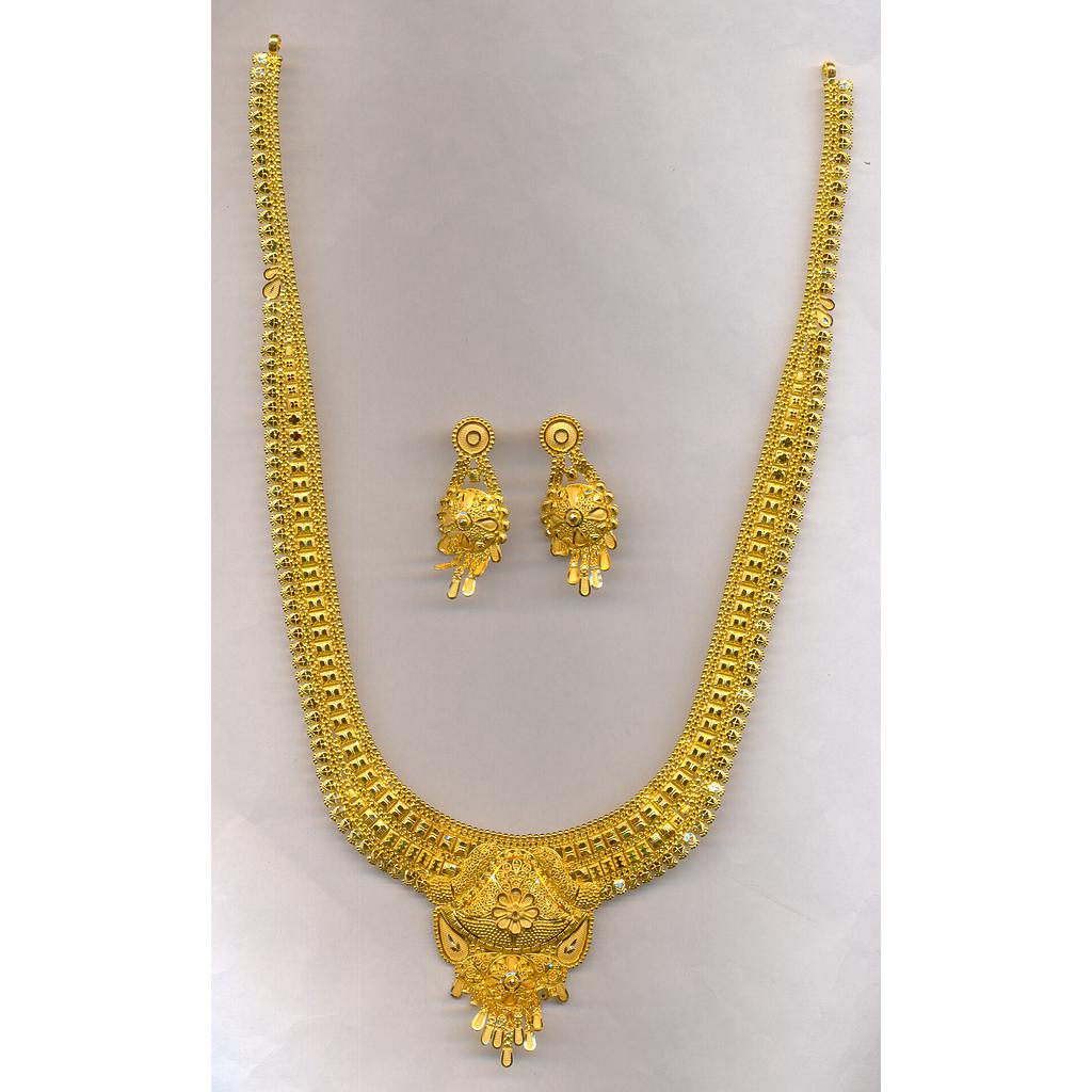 GOLD HALF SET LONG PLAIN FANCY