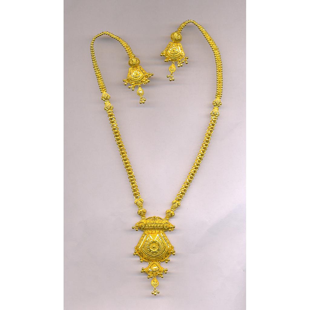GOLD HALF SET LONG PLAIN FANCY
