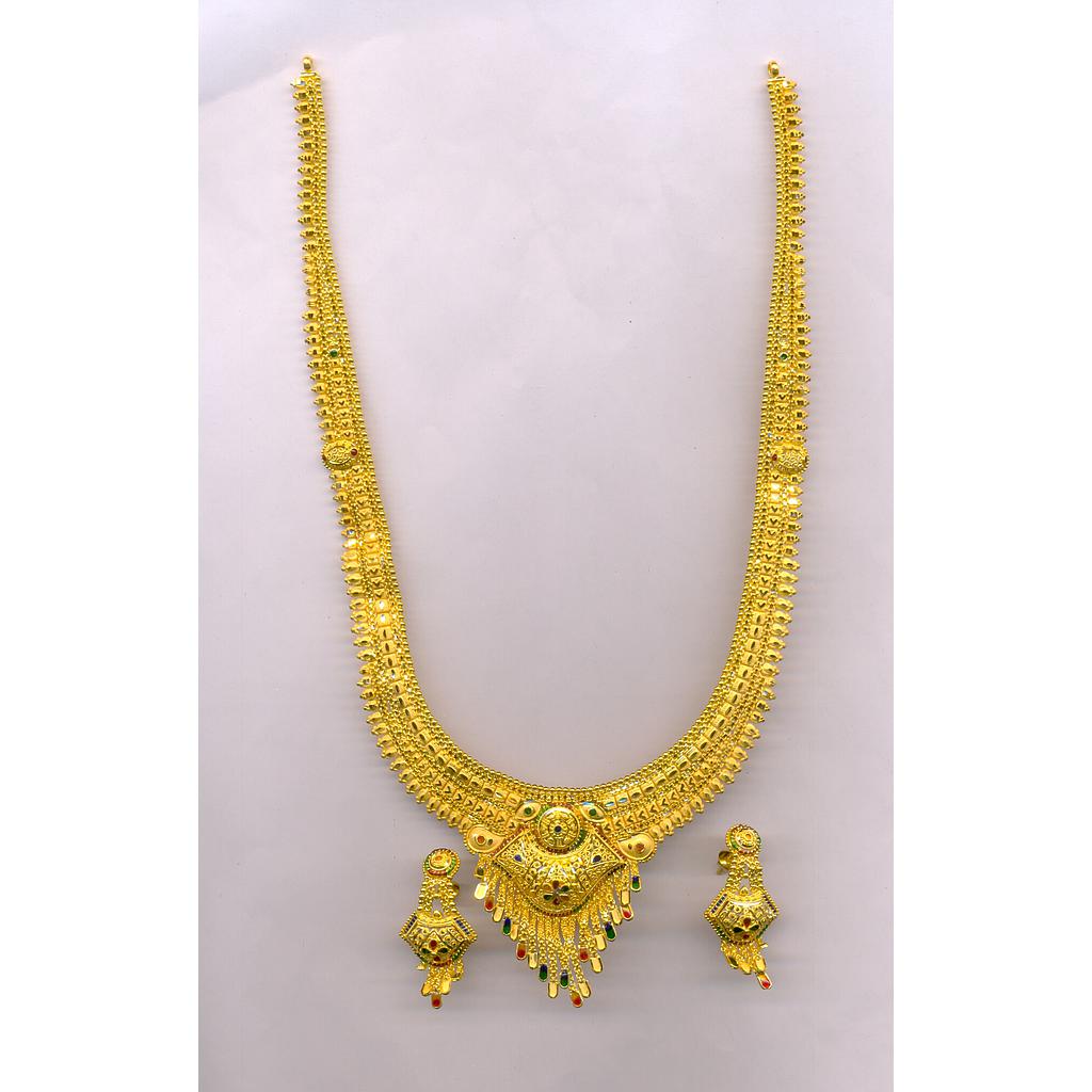 GOLD HALF SET LONG PLAIN FANCY