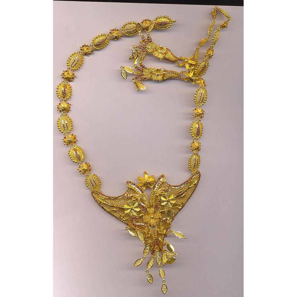 GOLD HALF SET LONG PLAIN FANCY