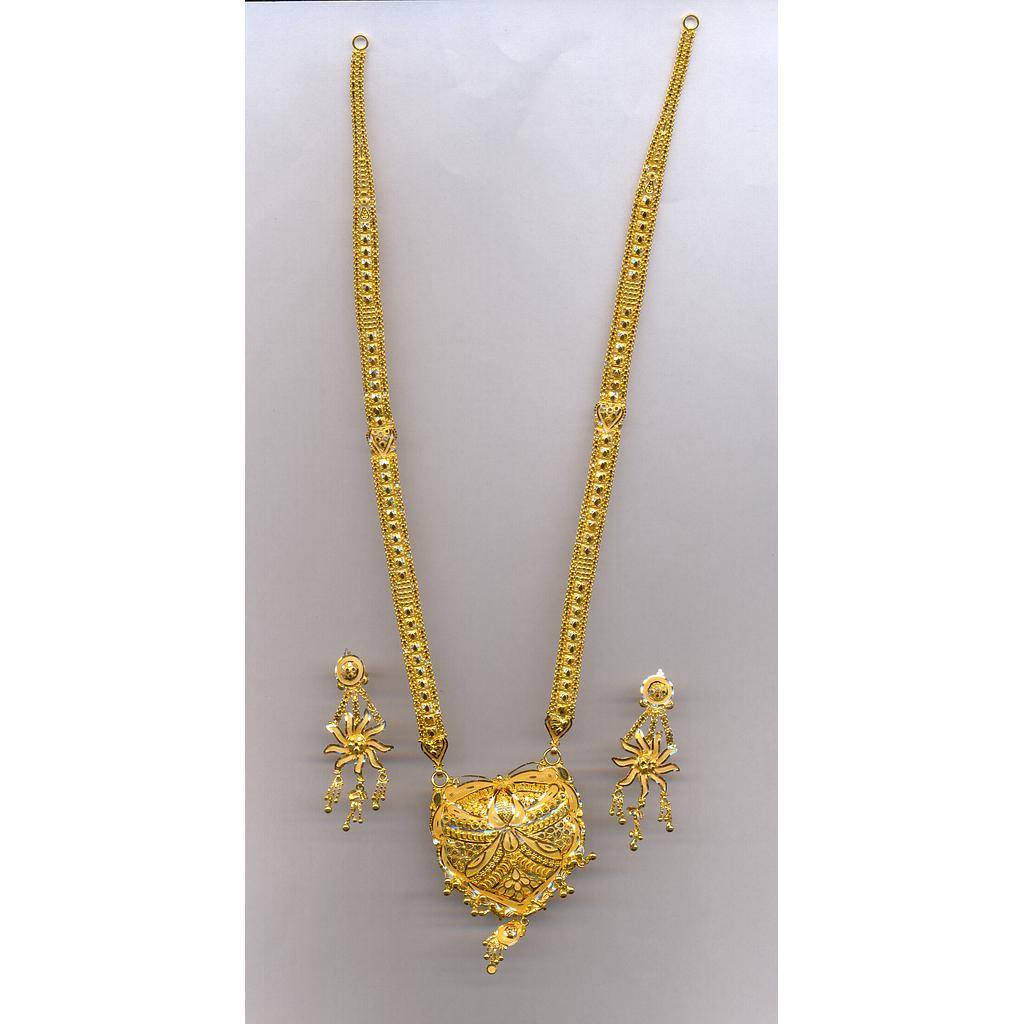 GOLD HALF SET LONG PLAIN FANCY