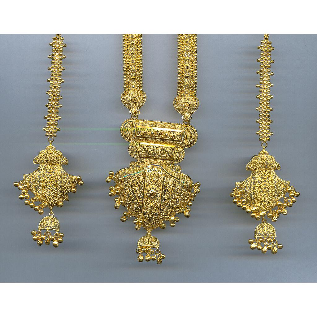 GOLD HALF SET LONG PLAIN FANCY