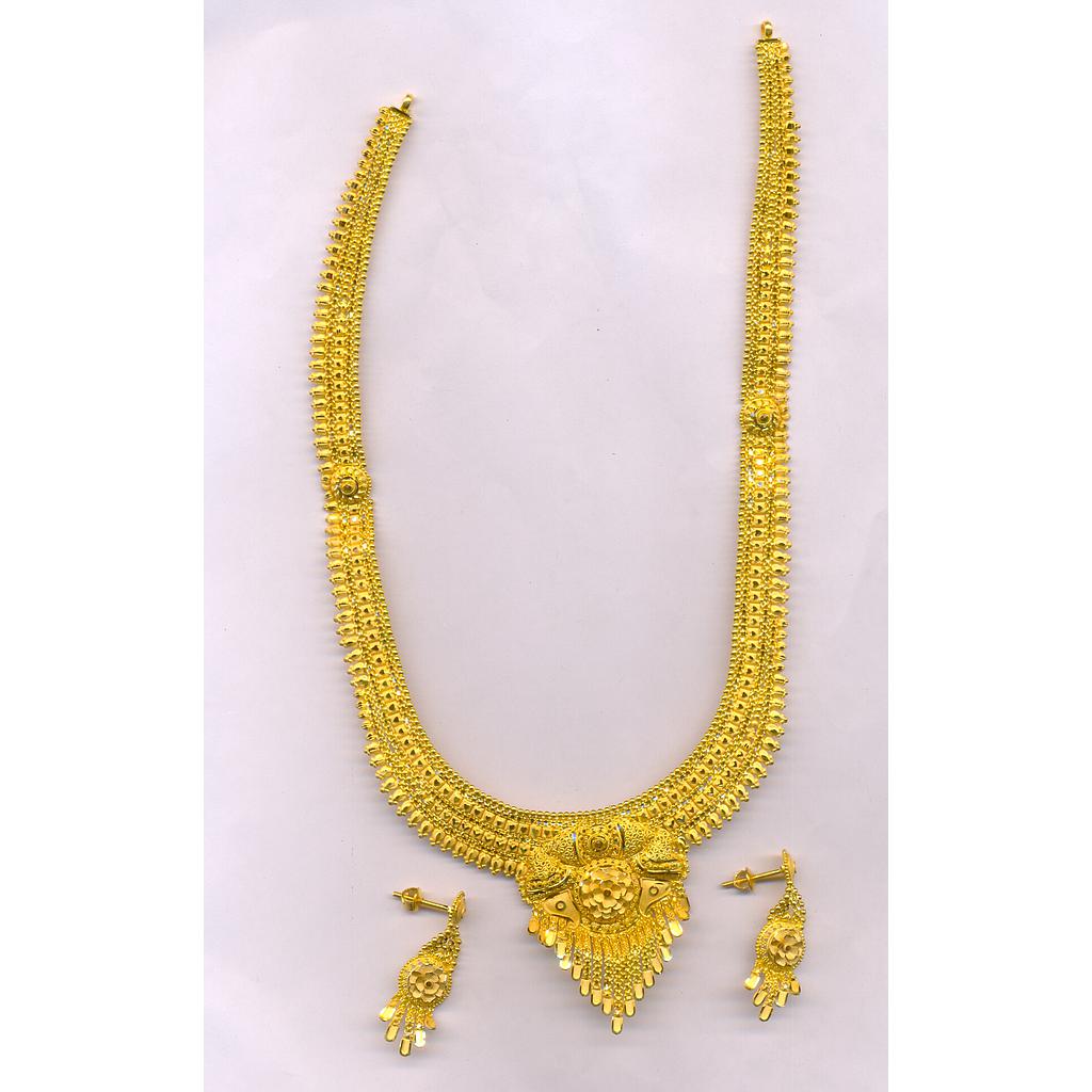 GOLD HALF SET LONG PLAIN FANCY