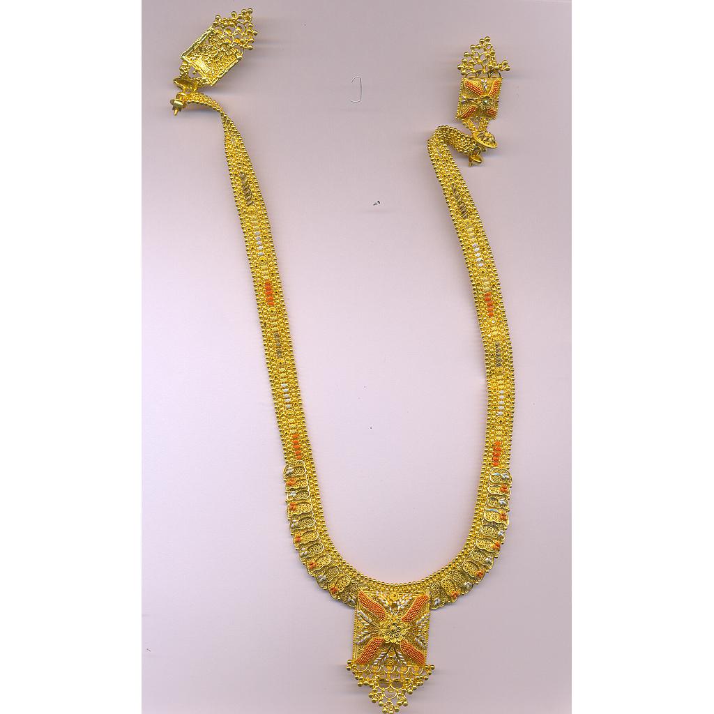 GOLD HALF SET LONG PLAIN FANCY