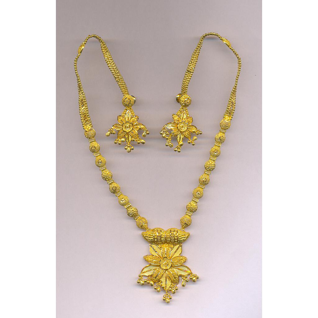 GOLD HALF SET LONG PLAIN FANCY