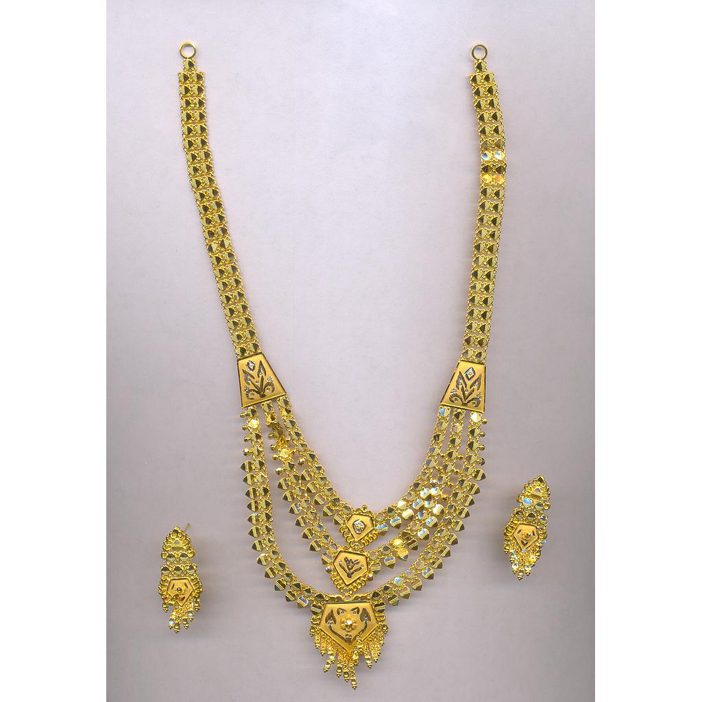 GOLD HALF SET LONG PLAIN FANCY
