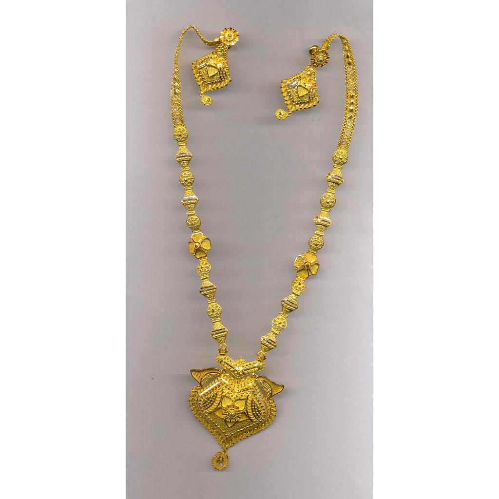 GOLD HALF SET LONG PLAIN FANCY