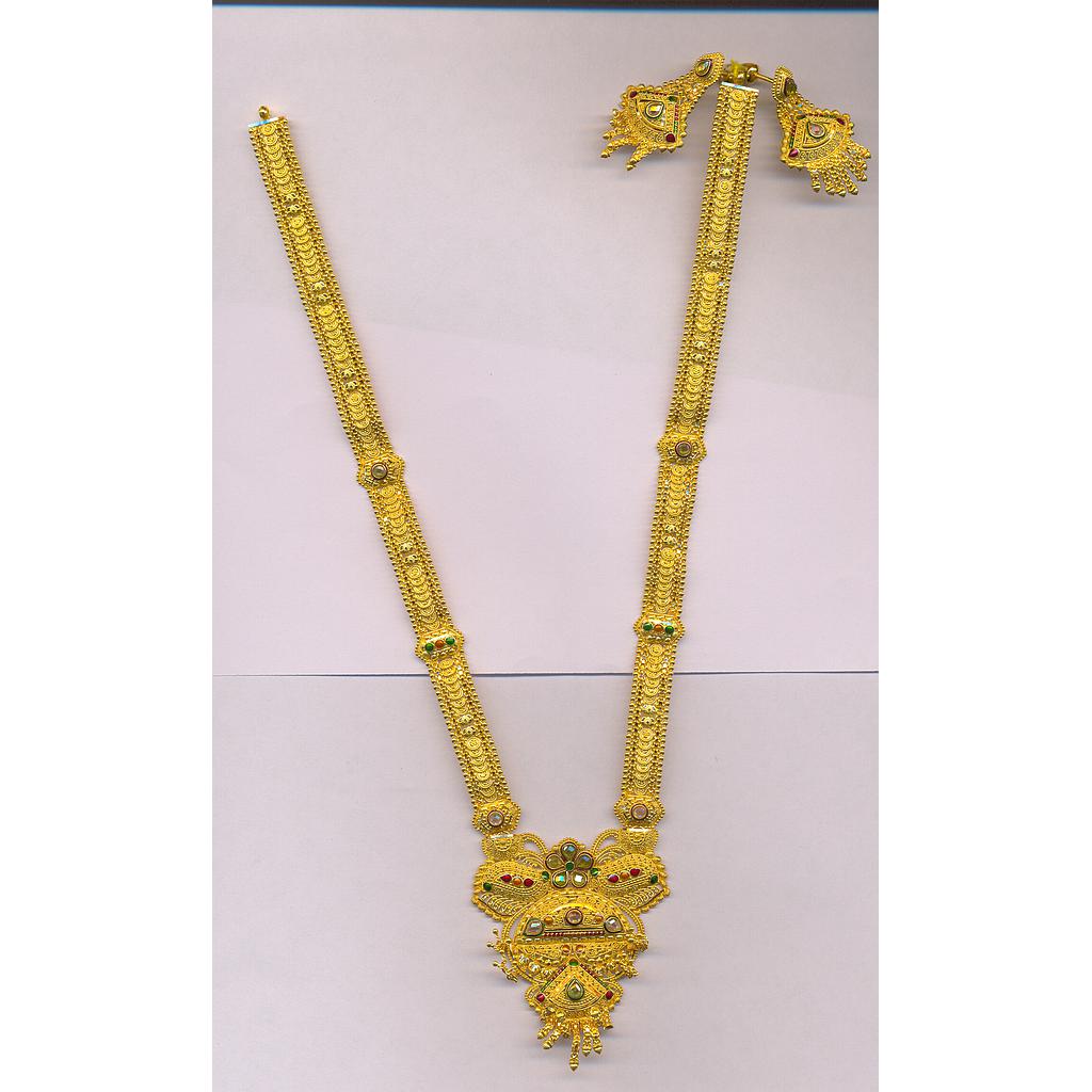 GOLD HALF SET LONG PLAIN FANCY
