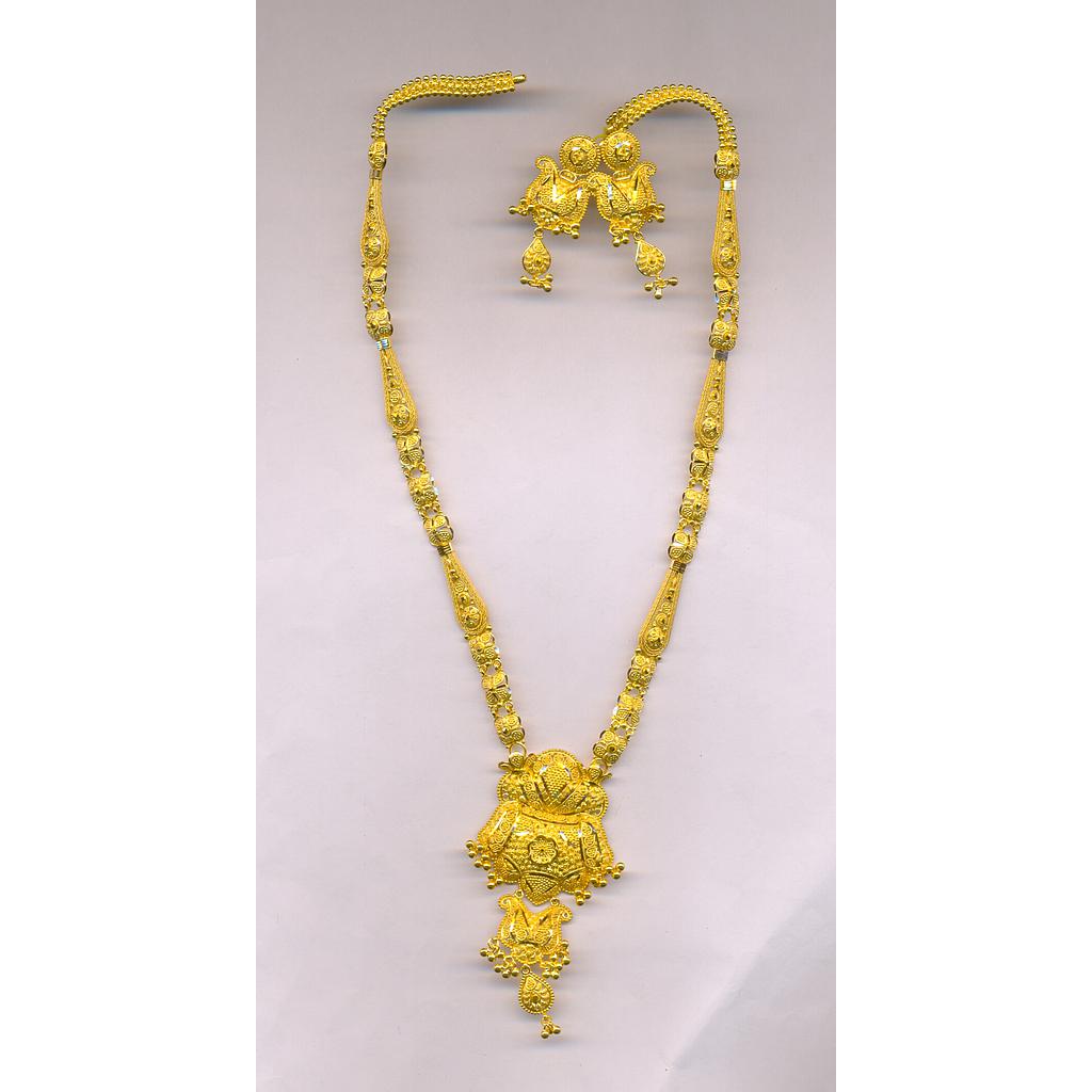 GOLD HALF SET LONG PLAIN FANCY