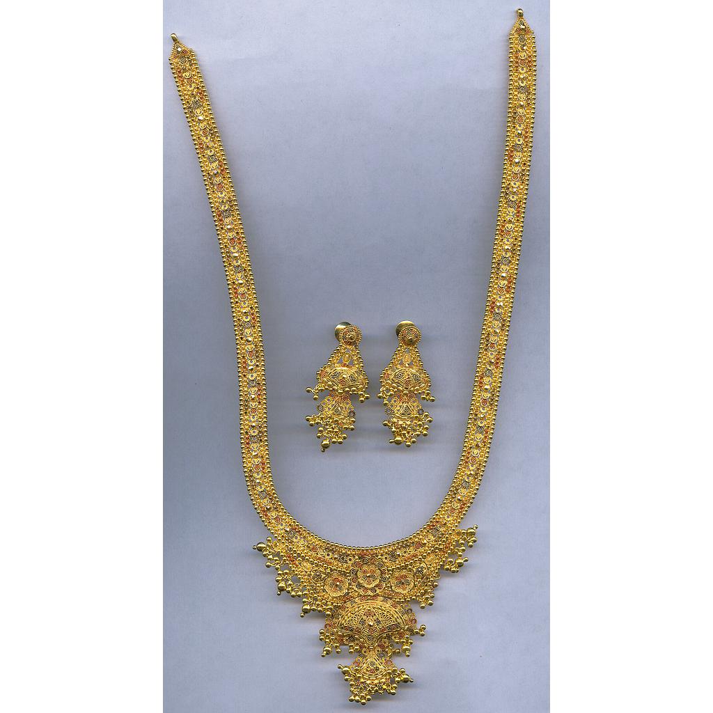 GOLD HALF SET LONG PLAIN FANCY