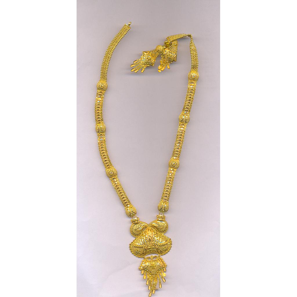 GOLD HALF SET LONG PLAIN FANCY