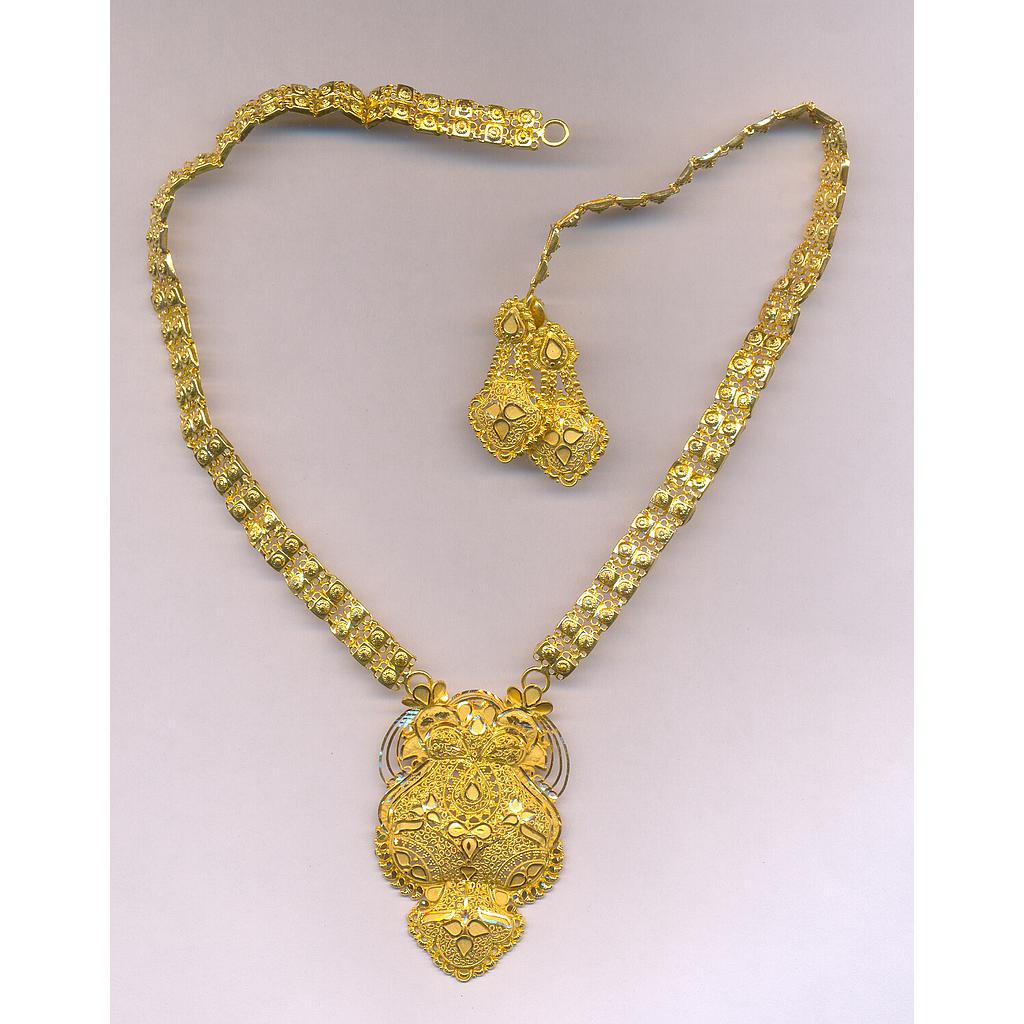GOLD HALF SET LONG PLAIN FANCY