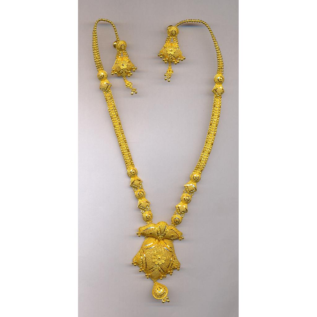 GOLD HALF SET LONG PLAIN FANCY