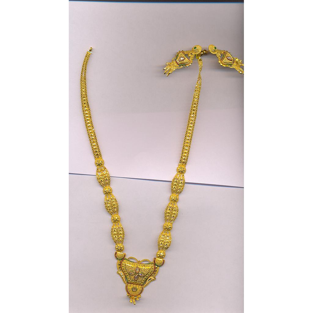GOLD HALF SET LONG PLAIN FANCY
