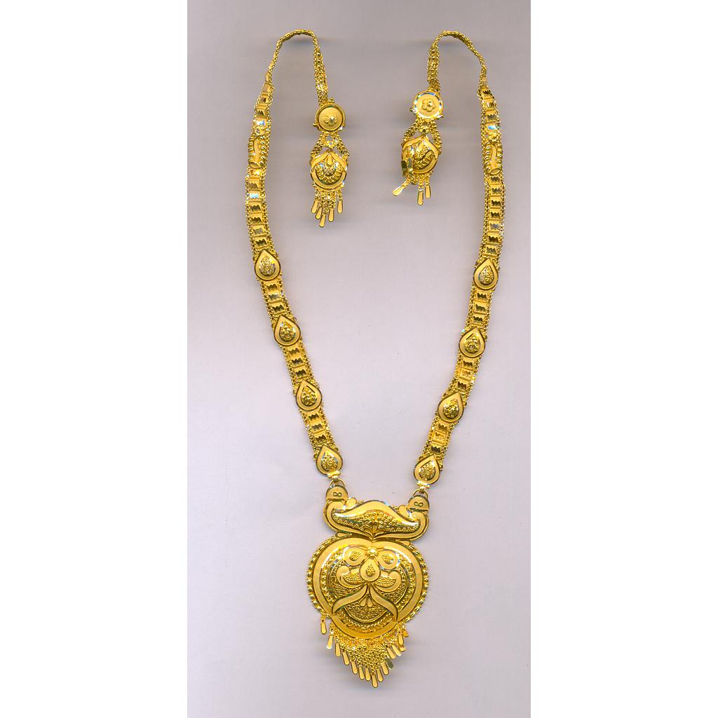 GOLD HALF SET LONG PLAIN FANCY