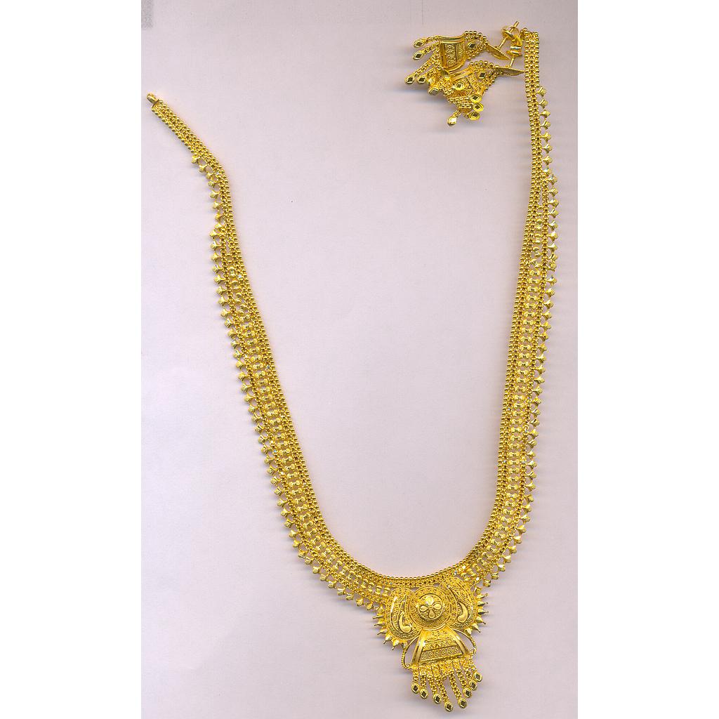 GOLD HALF SET LONG PLAIN FANCY