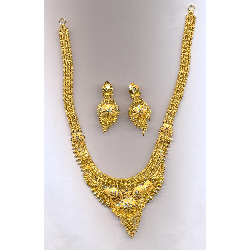 GOLD HALF SET LONG PLAIN FANCY