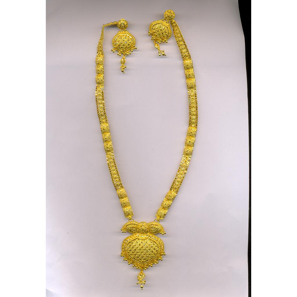 GOLD HALF SET LONG PLAIN FANCY