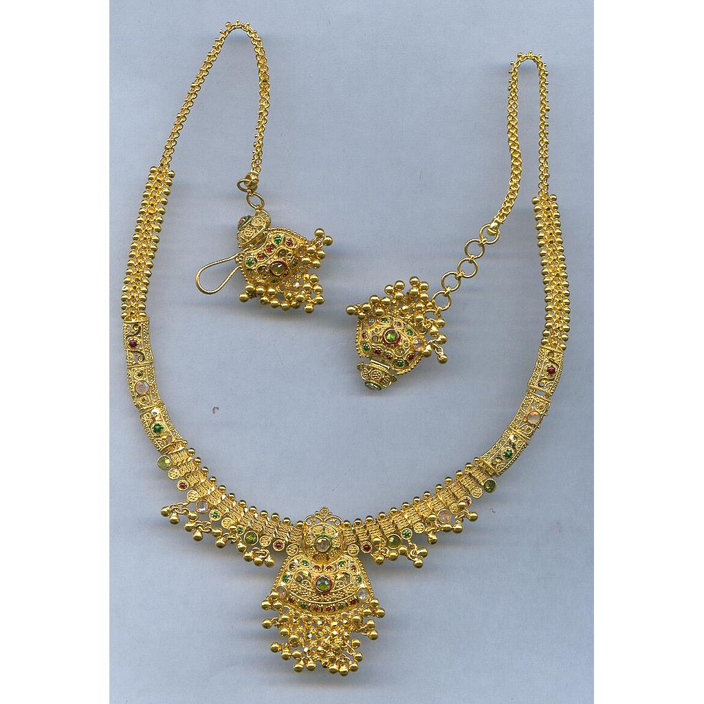 GOLD HALF SET LONG PLAIN FANCY