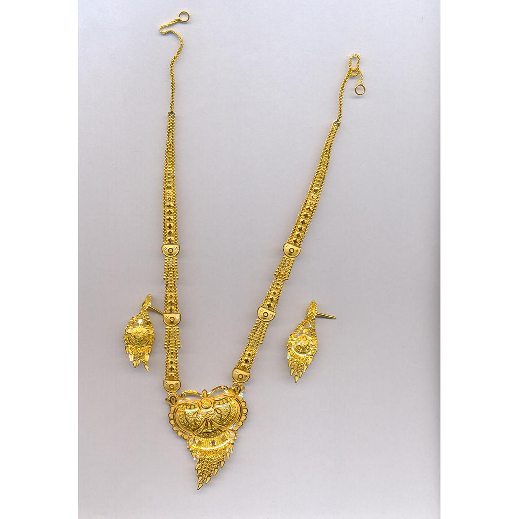 GOLD HALF SET LONG PLAIN FANCY