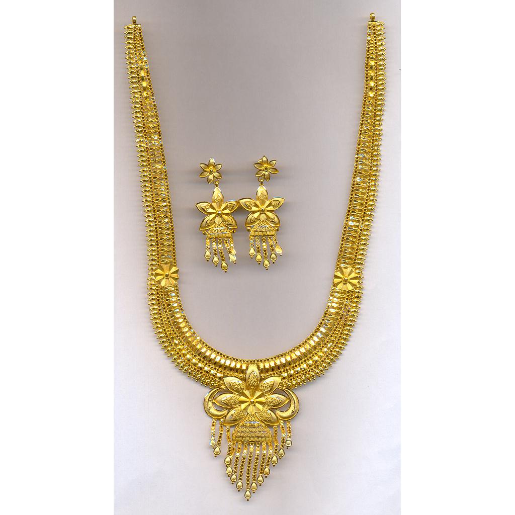 GOLD HALF SET LONG PLAIN FANCY