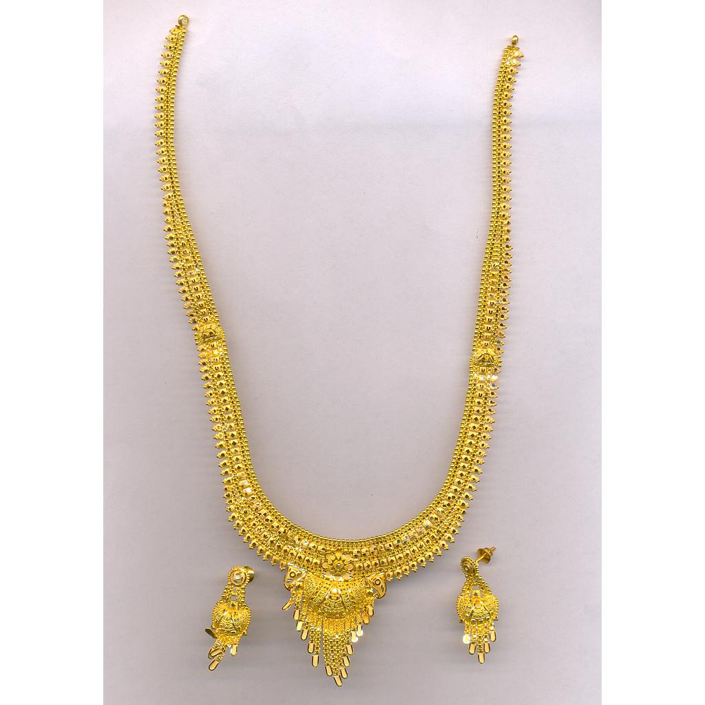 GOLD HALF SET LONG PLAIN FANCY