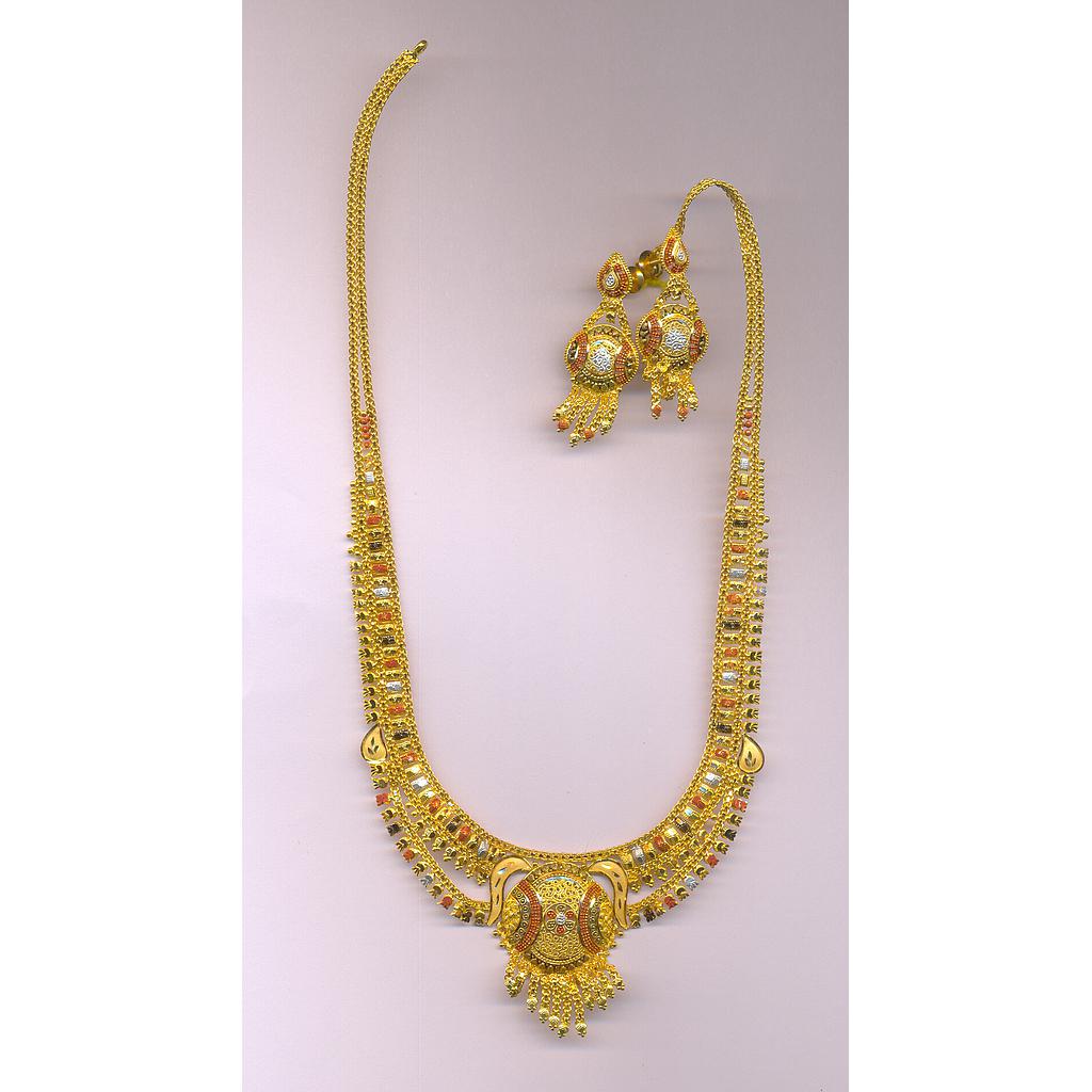 GOLD HALF SET LONG PLAIN FANCY