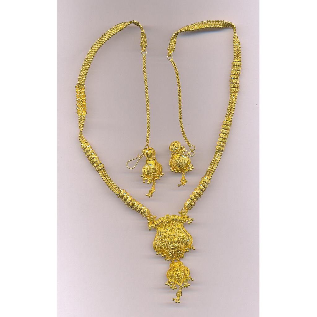 GOLD HALF SET LONG PLAIN FANCY