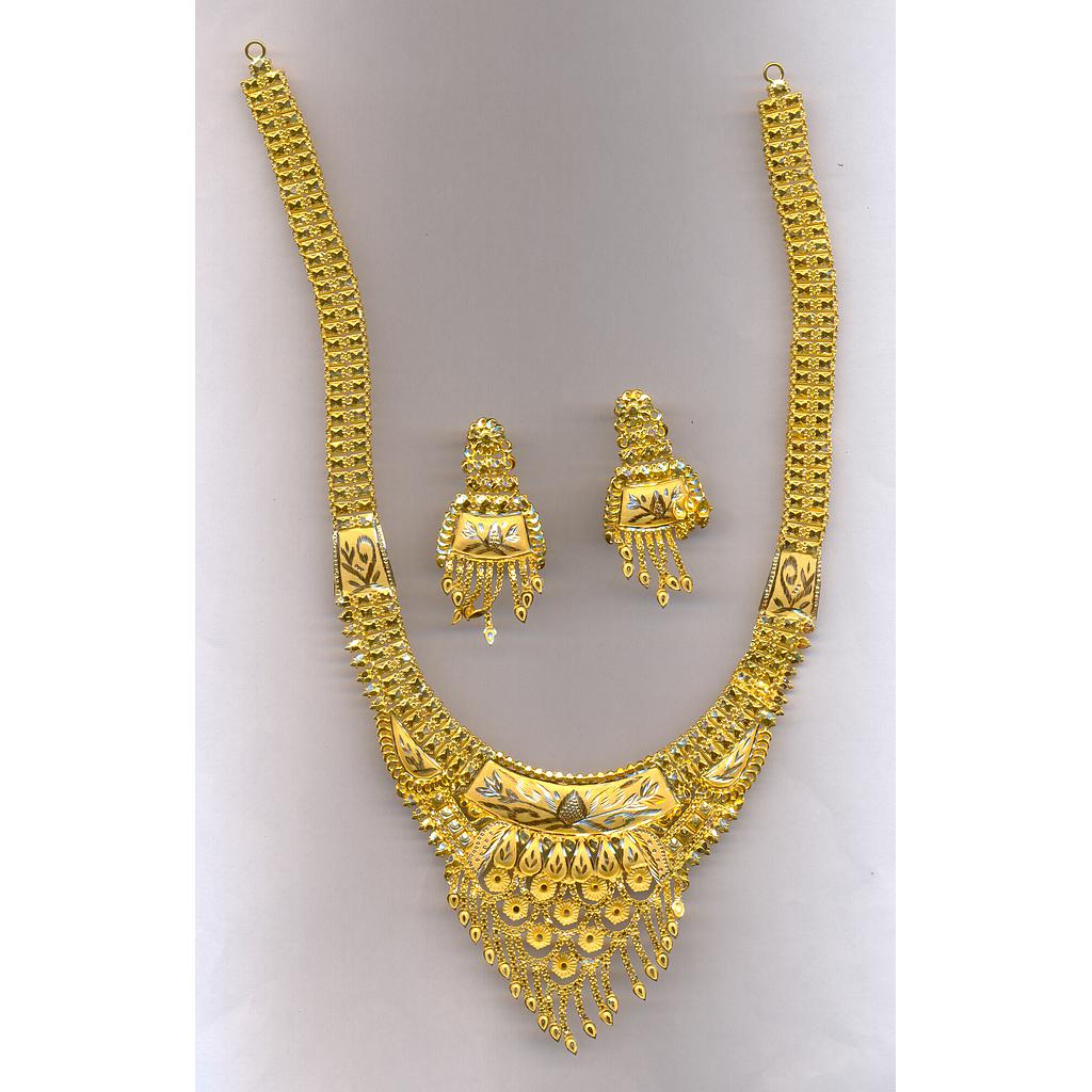 GOLD HALF SET LONG PLAIN FANCY