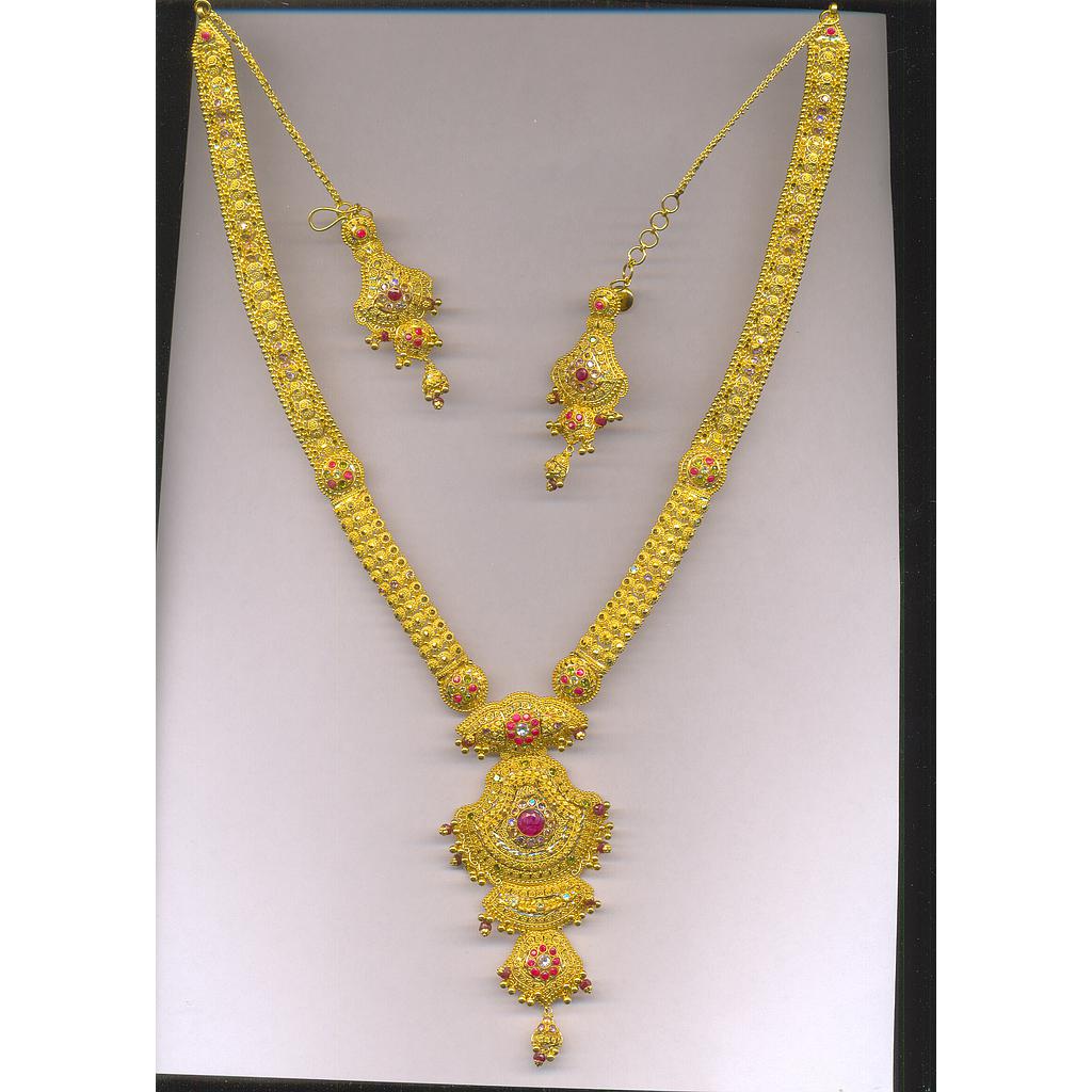 GOLD HALF SET LONG PLAIN FANCY