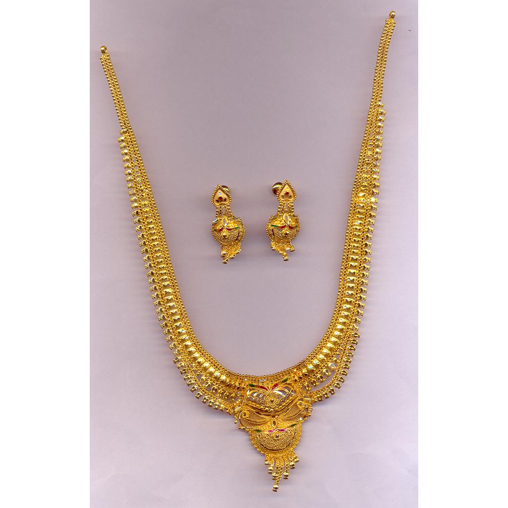 GOLD HALF SET LONG PLAIN FANCY