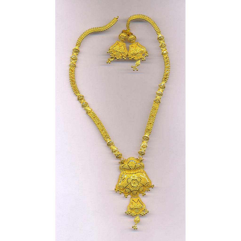 GOLD HALF SET LONG PLAIN FANCY