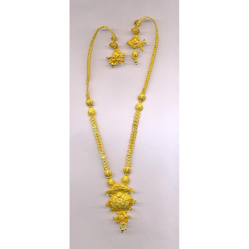 GOLD HALF SET LONG PLAIN FANCY