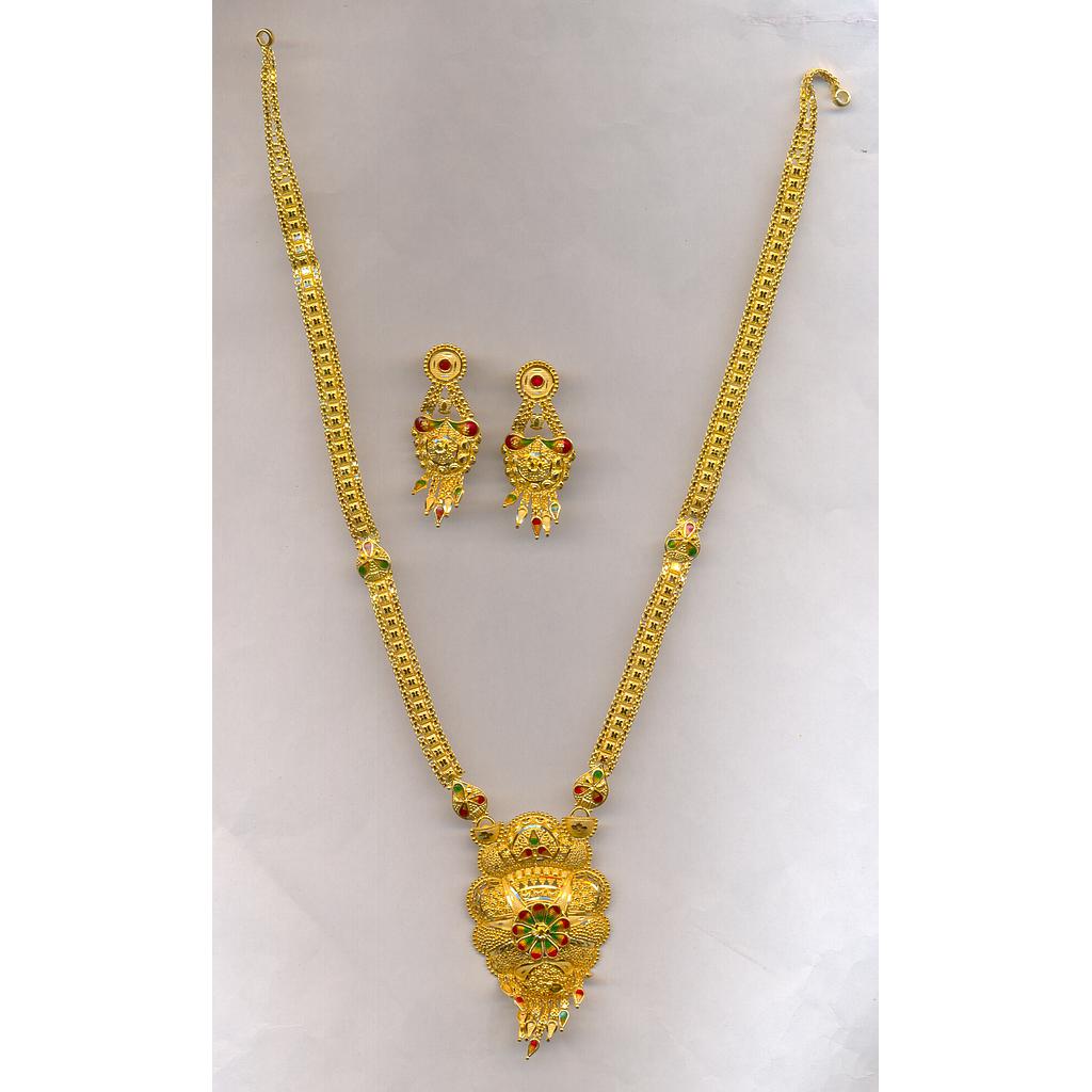 GOLD HALF SET LONG PLAIN FANCY